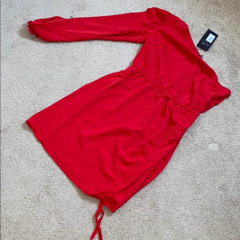 Red Off-shoulder Dress